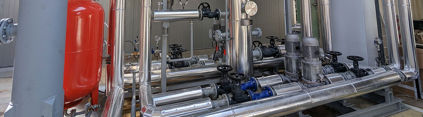 Système d'échangeur installé dans l'usine Villeroy & Boch
